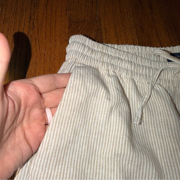 J. Crew Linen Cotton Blend Cream Straight Leg Pants Size 0 - Picture 3 of 6